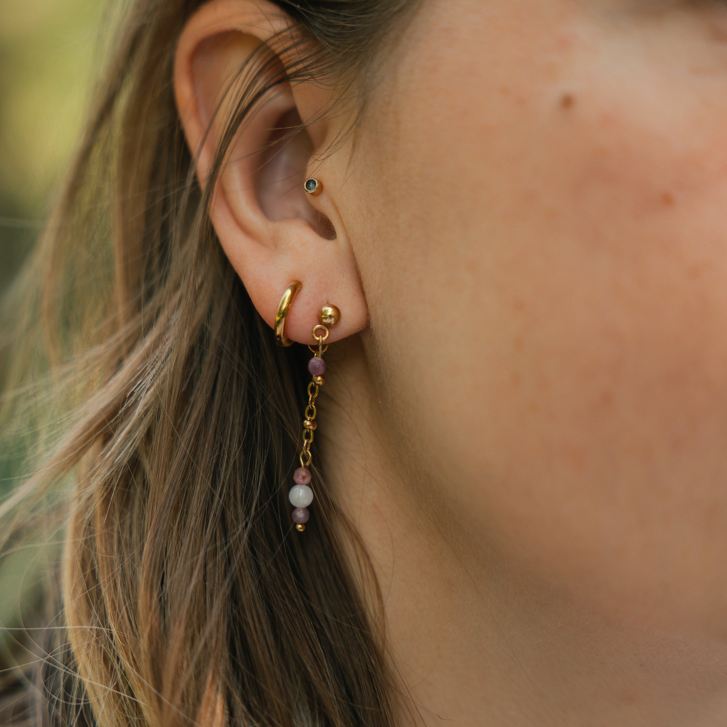 Boucles d'oreilles Roë en acier inoxydable, faits main à Toulouse