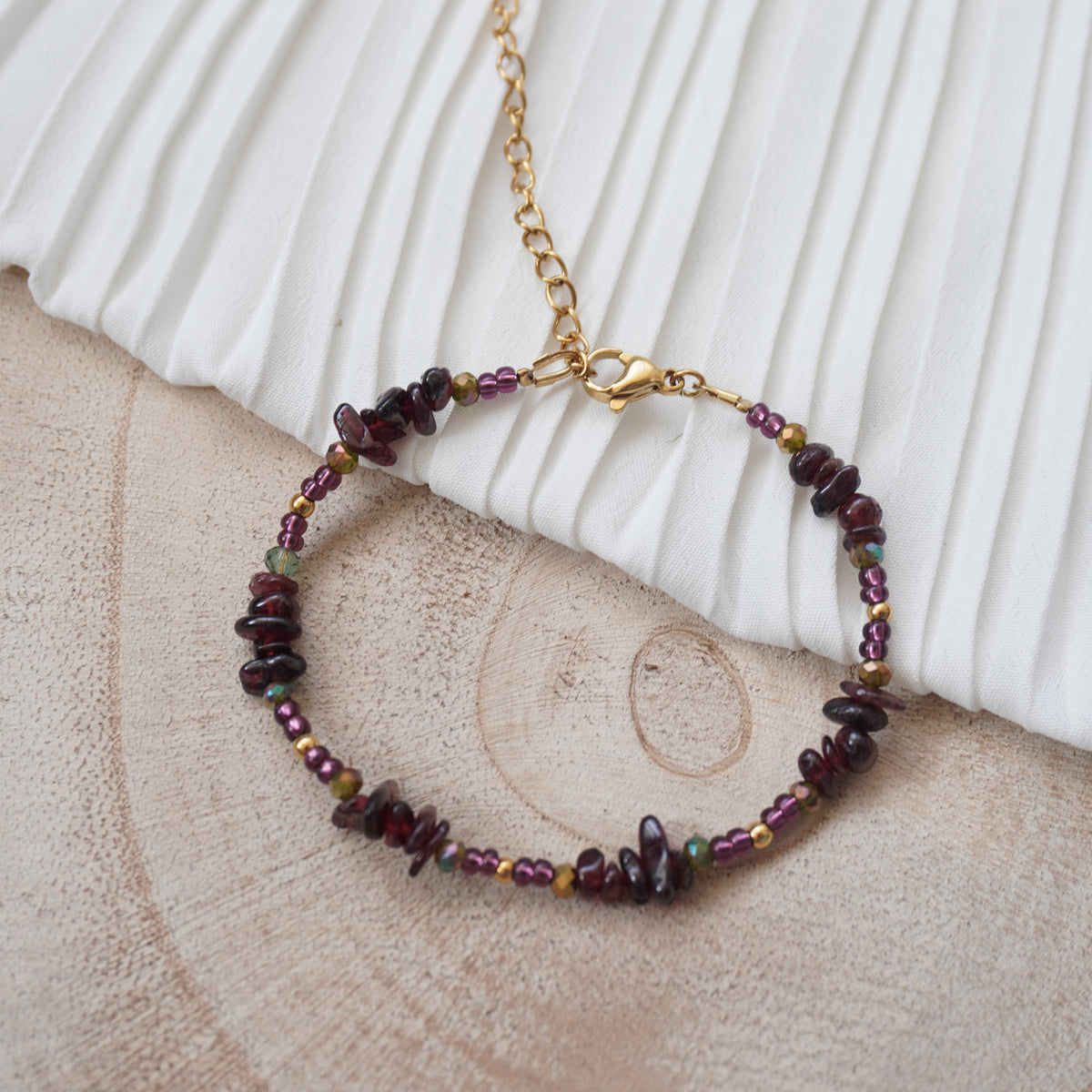 Bracelet Core pierres naturelles et acier inoxydable bracelet femme coloré