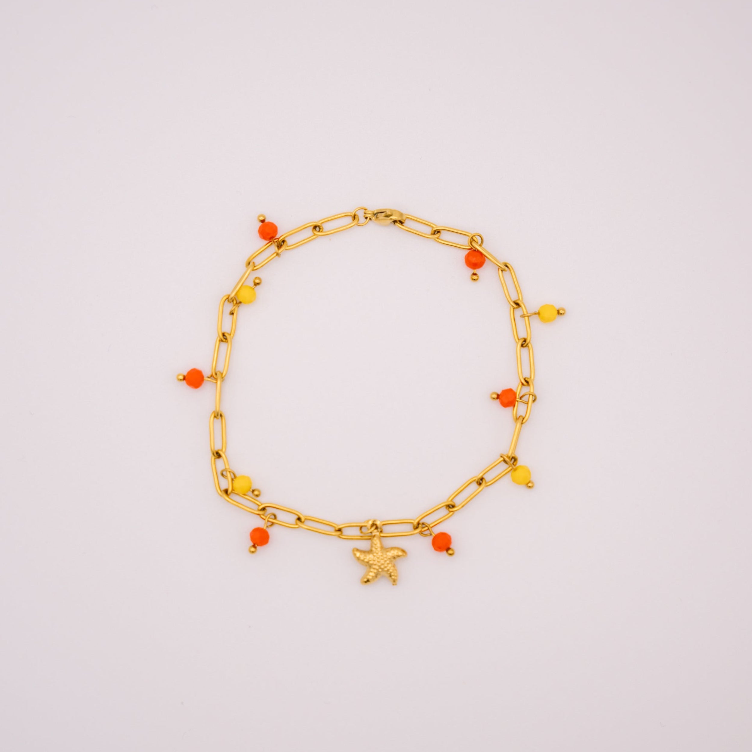 Bracelet de cheville Chaz acier inoxydable jaune