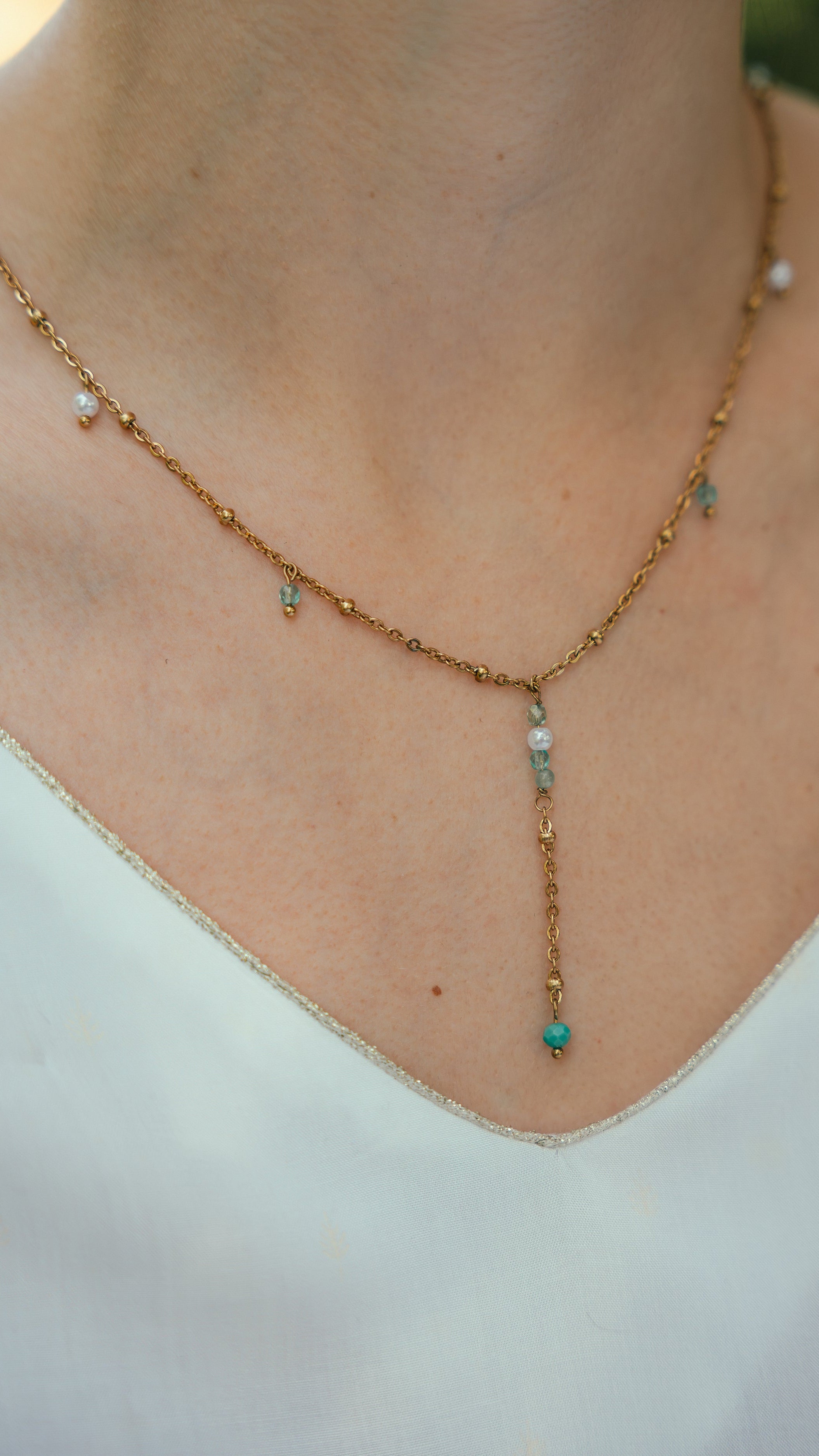 Collier Néris acier inoxydable, décolleté, faits main à Toulouse