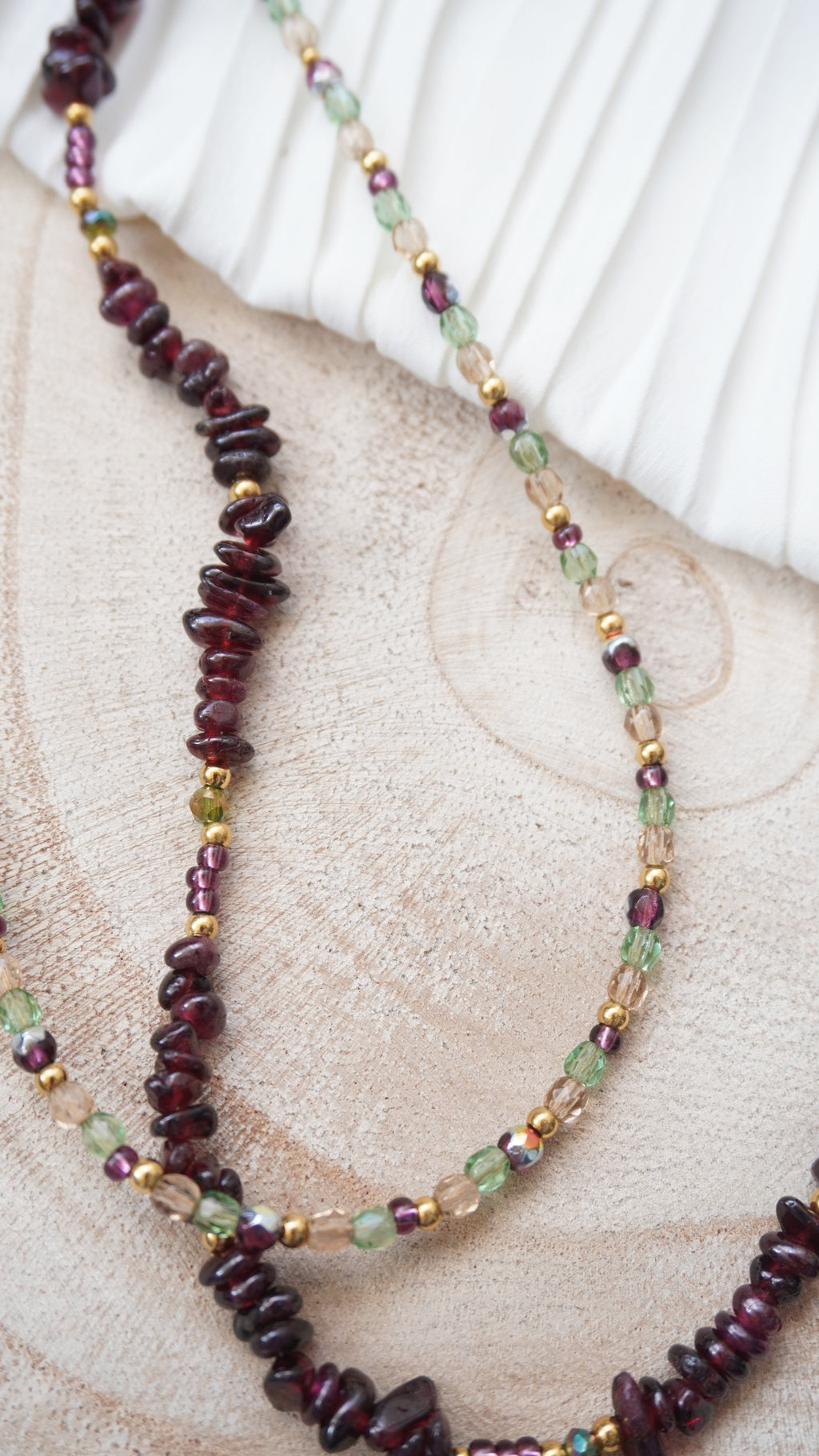 Collier Core - pierres naturelles et acier inoxydable